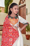 OC 176 Chanderi Printed Navratri Special Girls Wear Kids Lehenga Choli Wholesale Shop In Surat
